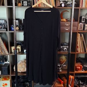 Sz 2 Torrid Black Button Jersey Dress